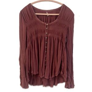 FREE PEOPLE SMOCKED TUNIC